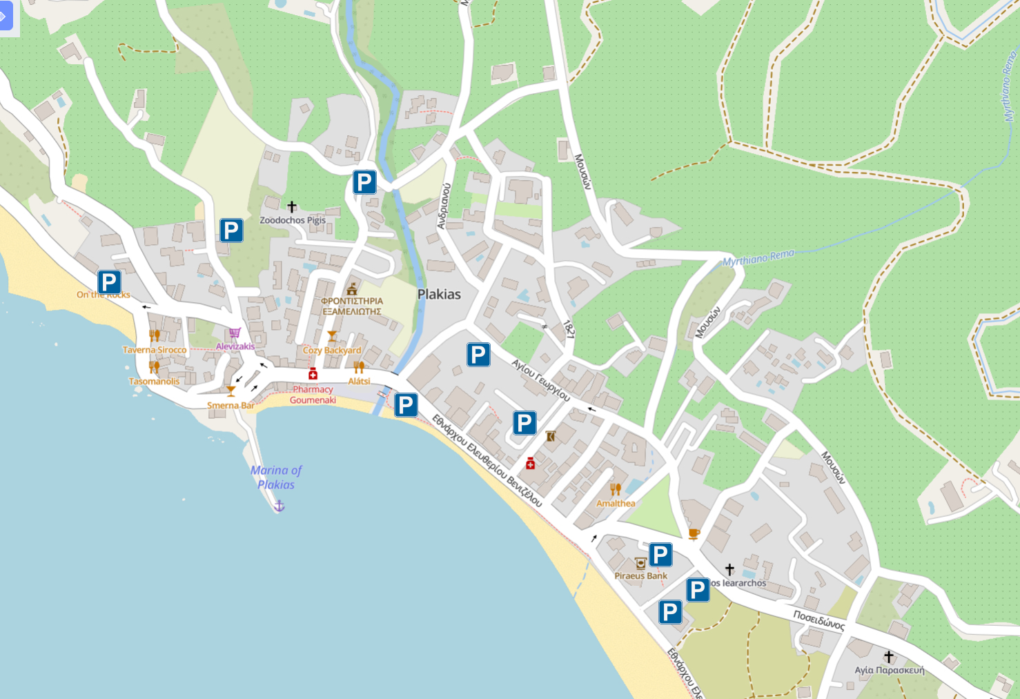 Parking In Plakias , Crete 