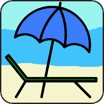 Umbrellas and Sunbeds available